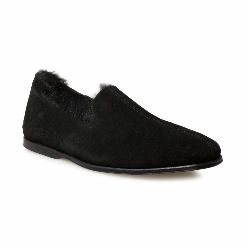 UGG Chateau "TOSCANA" Black Suede Moccasins, Women's Size 7-7.5 (approx)